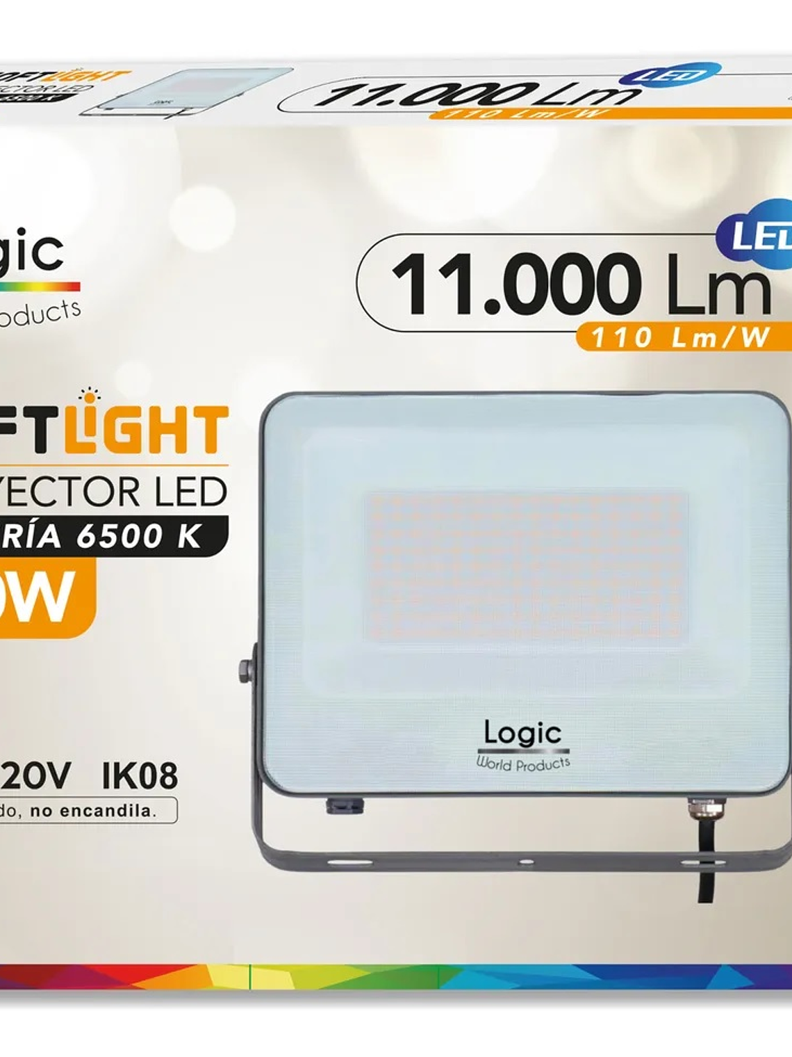 Proyector LED SOFTLIGHT 100W Luz Fría  IP65 SEC 2