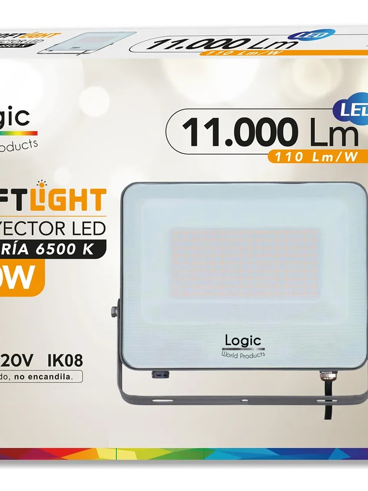 Proyector LED SOFTLIGHT 100W Luz Fría  IP65 SEC 2