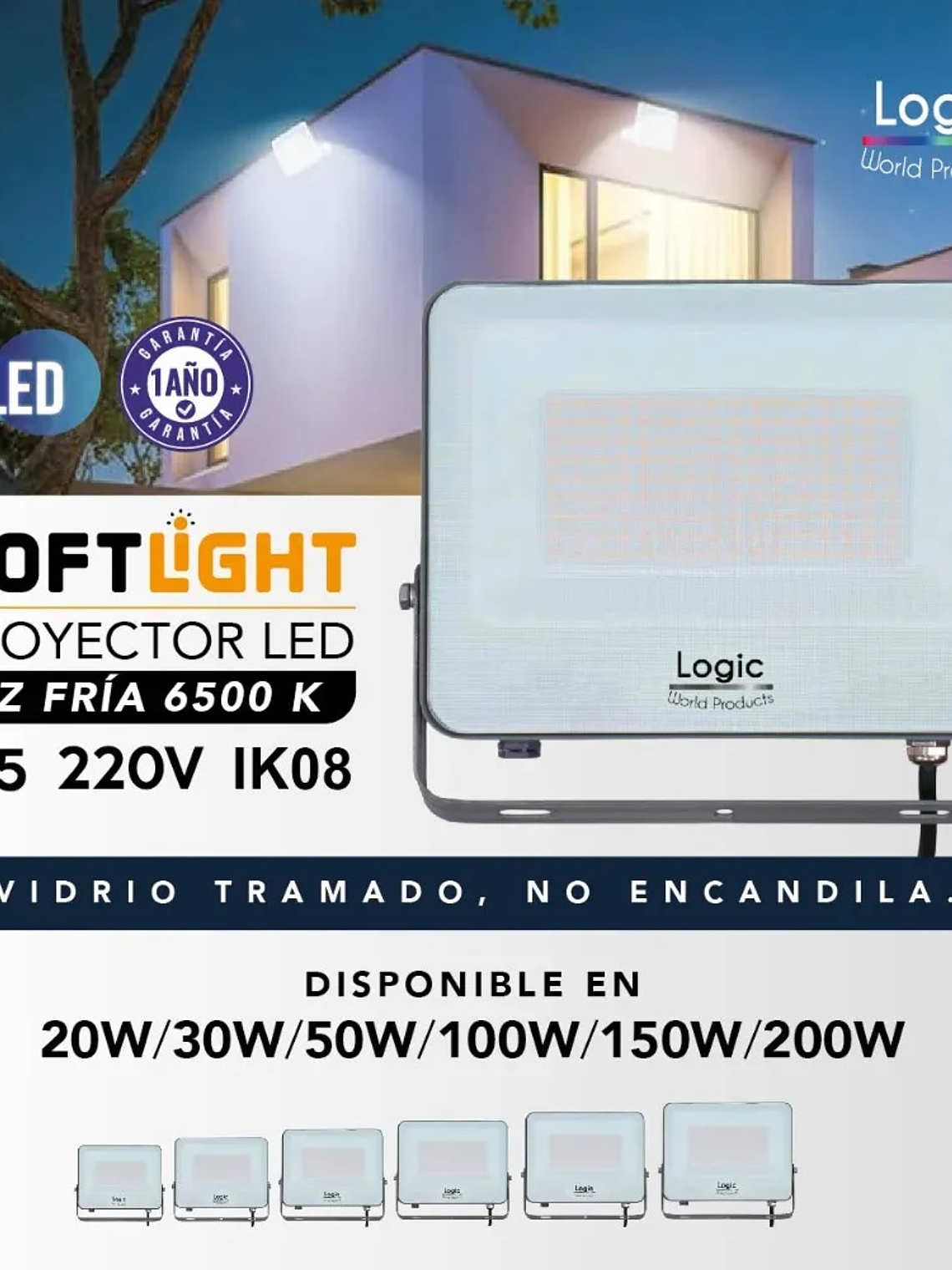 Proyector LED SOFTLIGHT 150W Luz Fría IP65 SEC 2