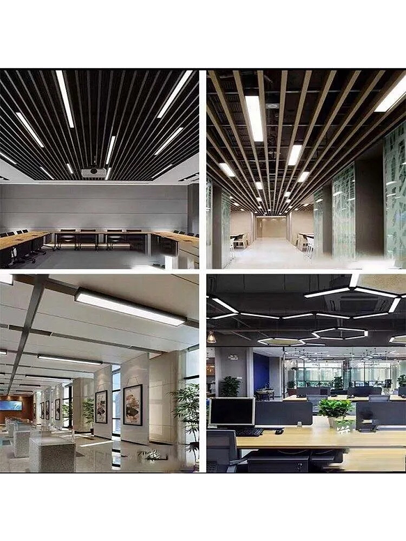 Pack 12 Unidades Colgantes Lineal LED 35W Negro  3