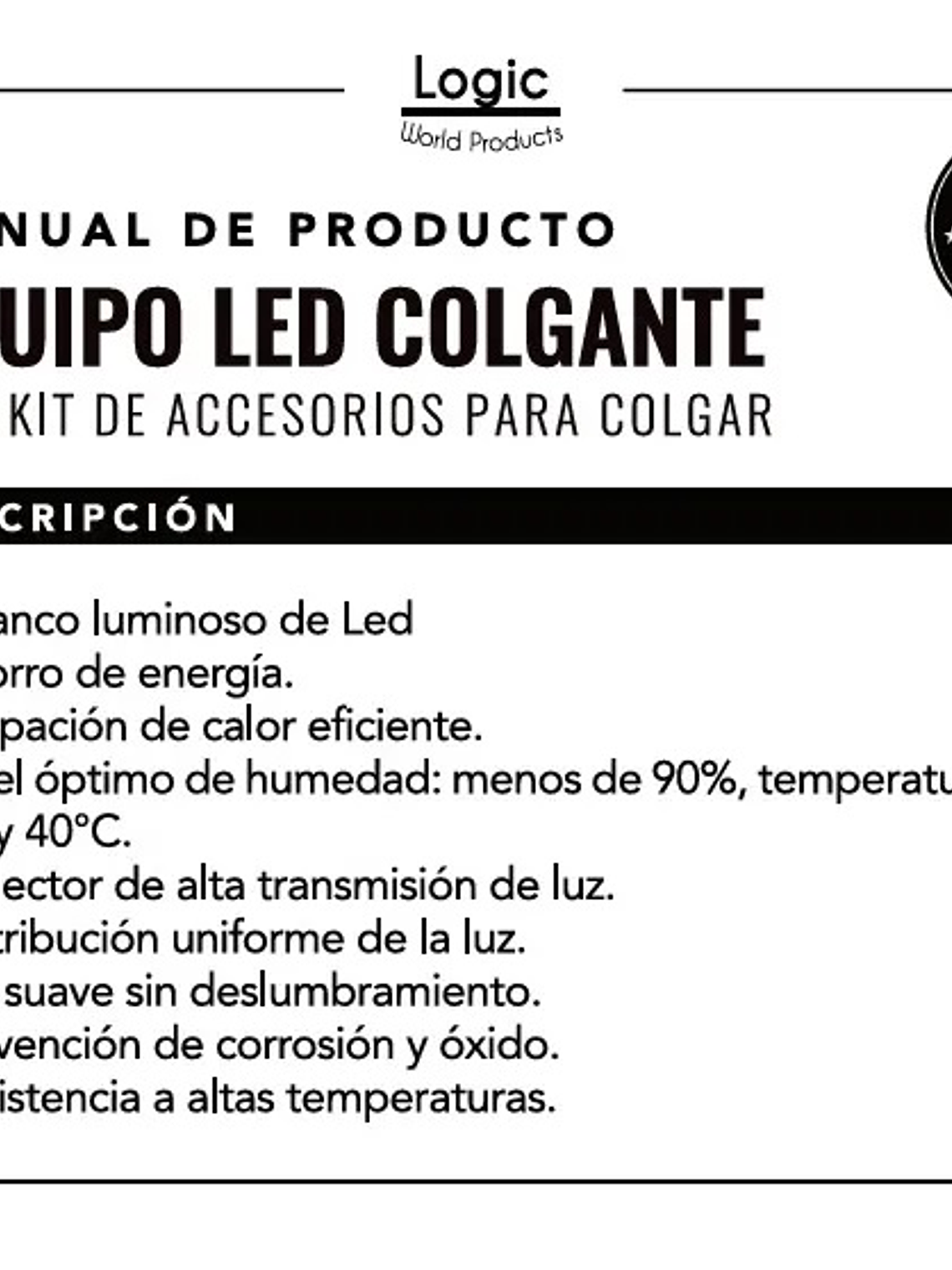Pack 12 Colgantes LED 35W Bordes Negros  13