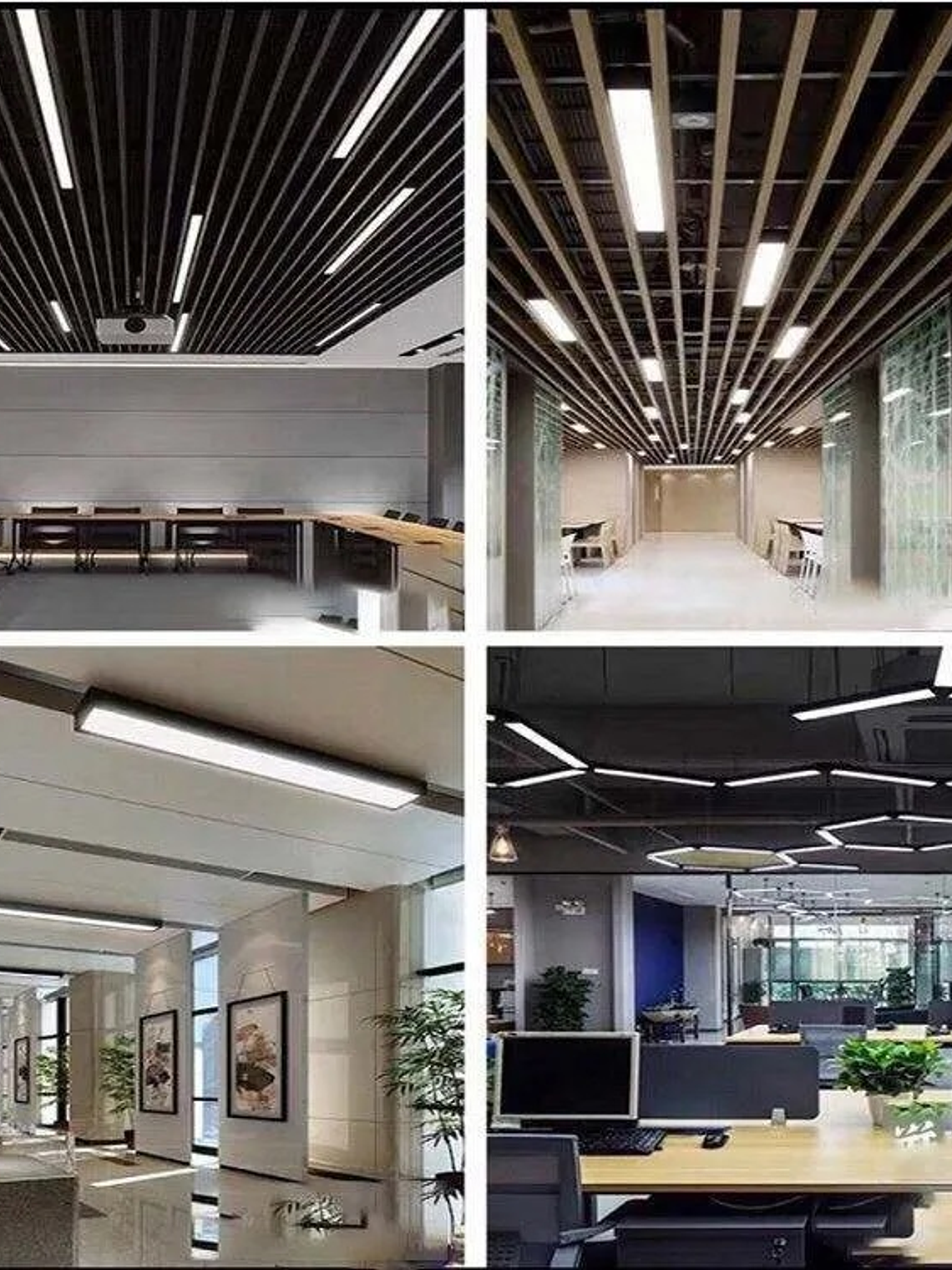 Pack 12 Colgantes LED 45W Bordes Negros 3