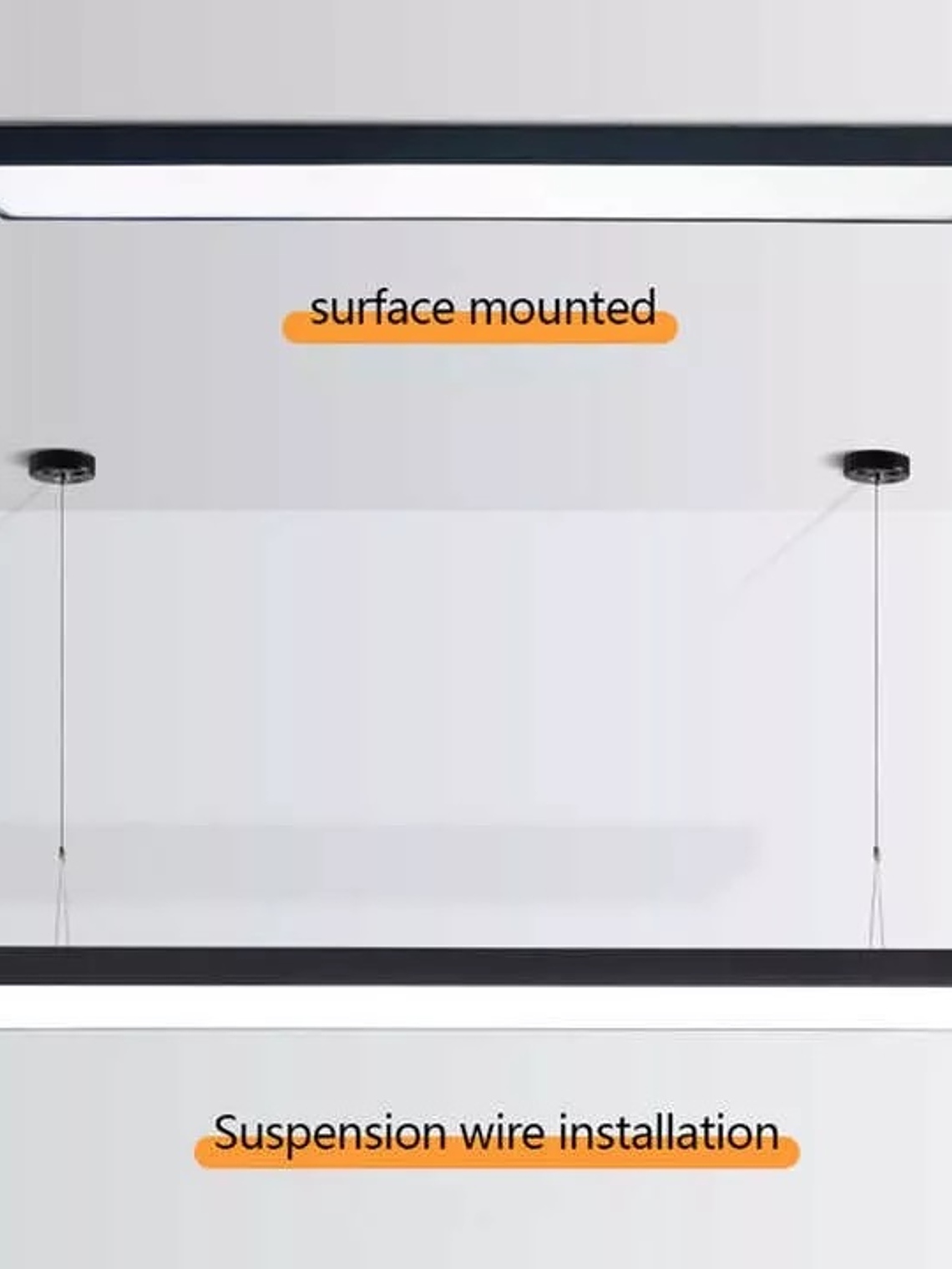 Pack 12 Colgantes LED 45W Bordes Negros 4