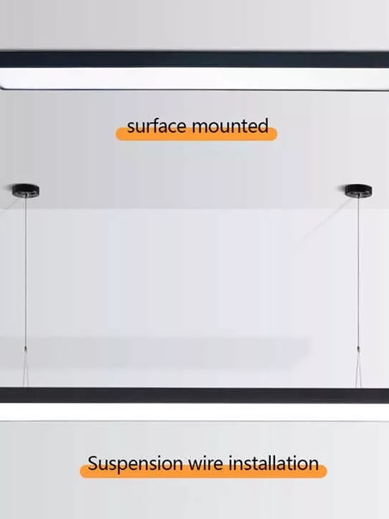 Pack 12 Colgantes LED 45W Bordes Negros 4