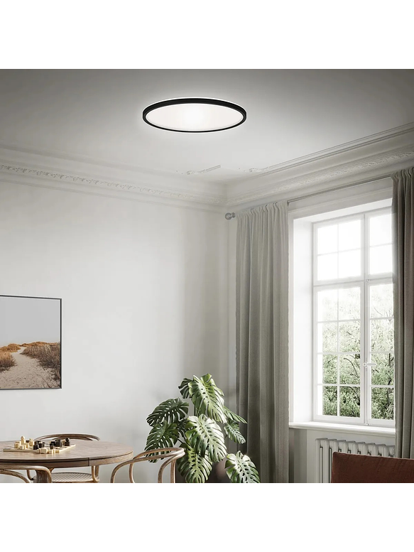 Plafón Redondo LED 30W 2400lm 6500K IP40  Carcasa Negra 4