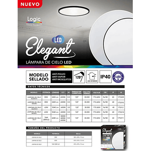 Plafón Redondo LED 63W 5040lm 6500K IP40 Carcasa Blanca