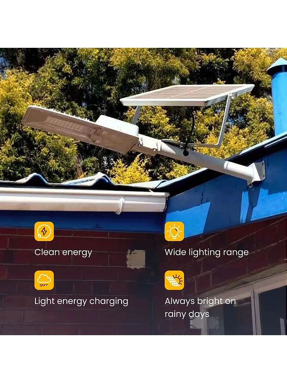 Luminaria Solar Pública LED 200W Exterior Luz Fría IP65 3