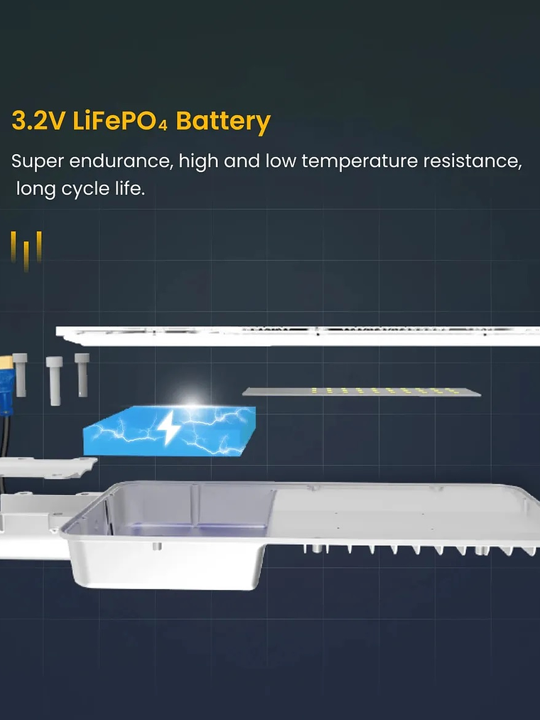 Luminaria solar pública LED AUSTRAL 200W luz fría IP65 4