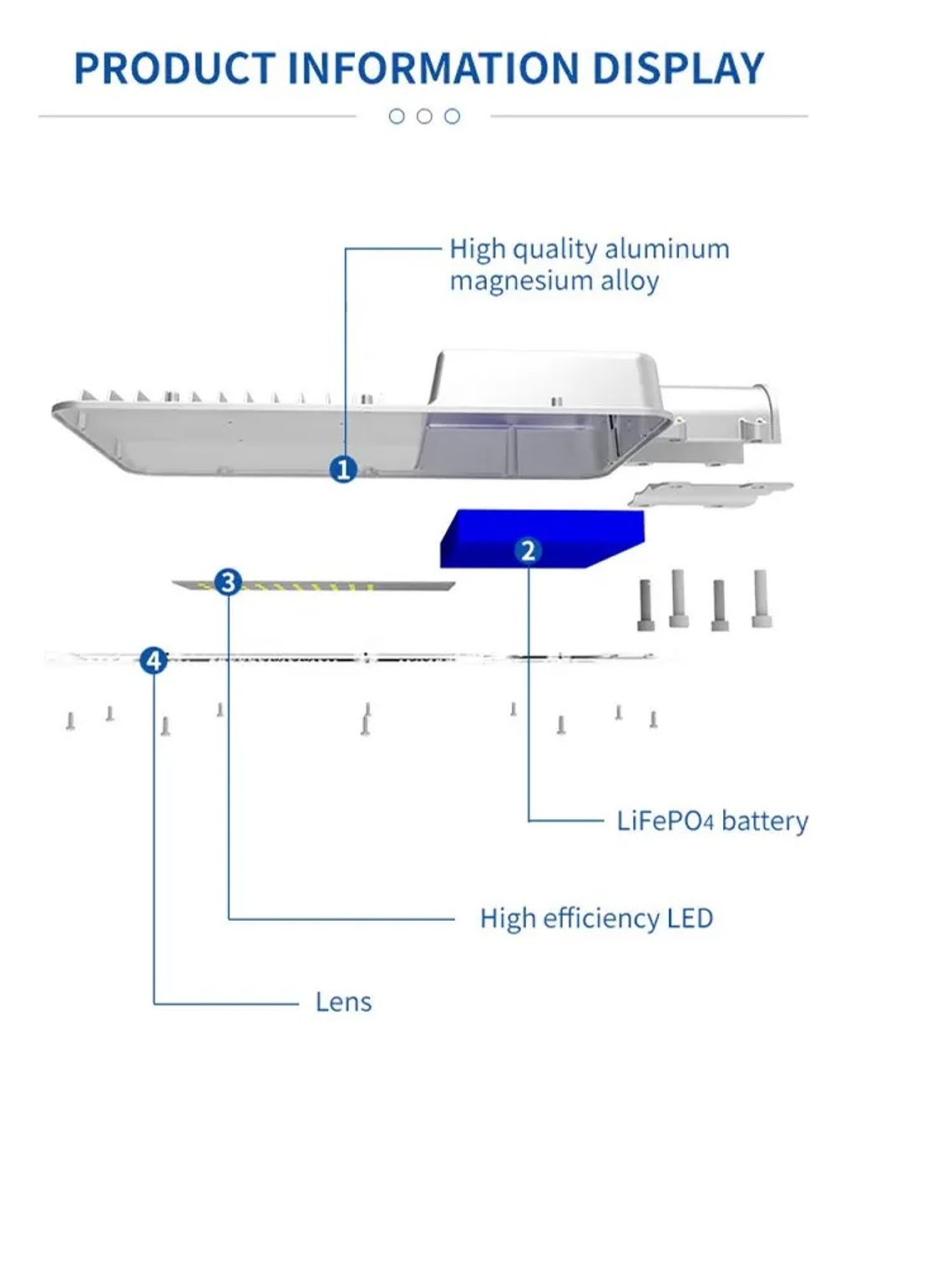 Luminaria solar pública LED AUSTRAL 200W luz fría IP65 5