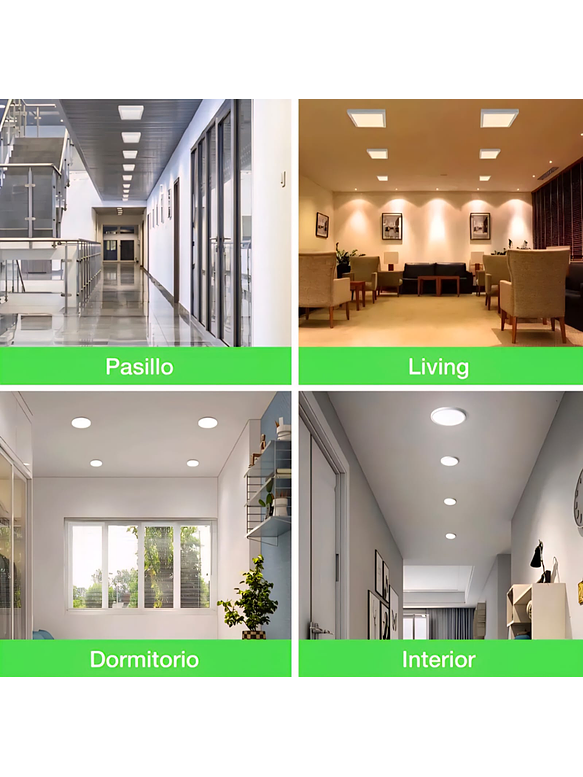 Plafón LED Cuadrado Roblan 18W Luz Neutra Blanco 3