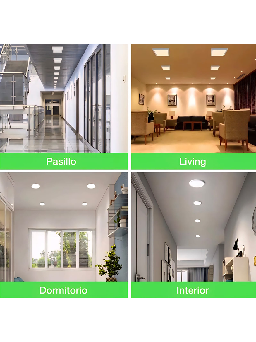 Plafón LED Cuadrado Roblan 18W Luz Neutra Blanco 3