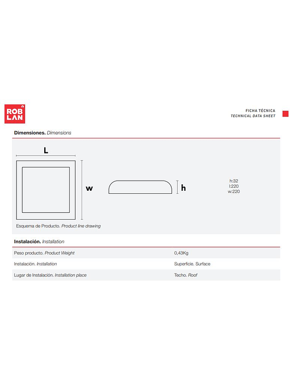 Plafón LED Cuadrado Roblan 18W Luz Neutra Blanco 5