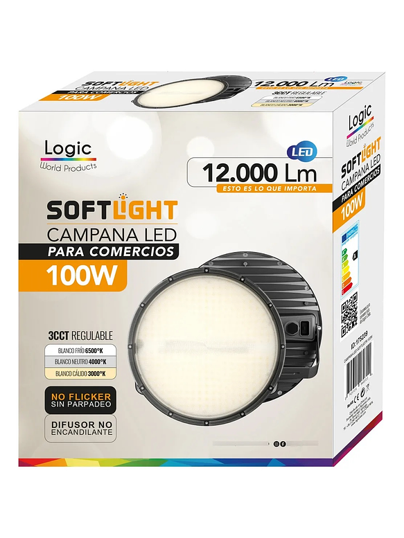Campana LED SOFTLIGHT 100W CCT Cálida-Neutra-Fría IP65 10