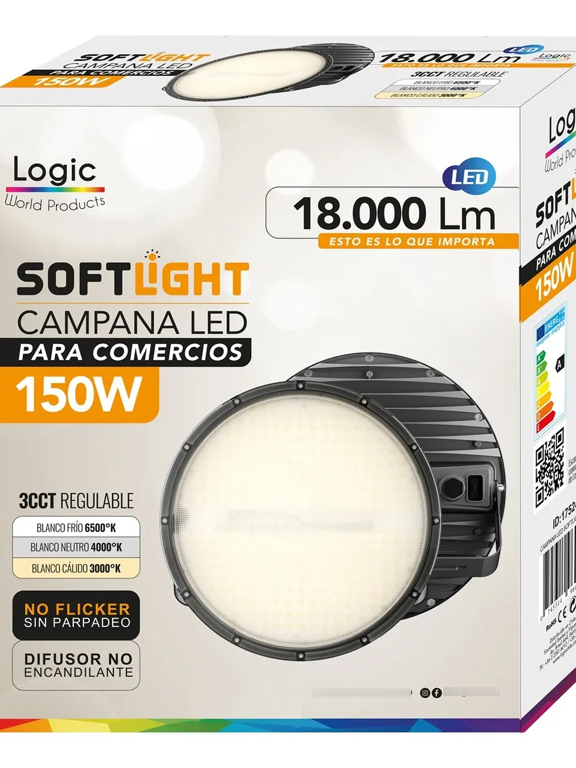Campana LED SOFTLIGHT 150W luz cálida/neutra/fría IP65 3