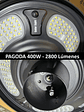 Luminaria solar Pagoda UFO 400W 5000K IP65 con control remoto - Miniatura 9