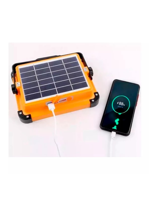 Proyector LED Solar 200W Portátil Recargable Power Bank Luz Fría/Cálida/Flash 3
