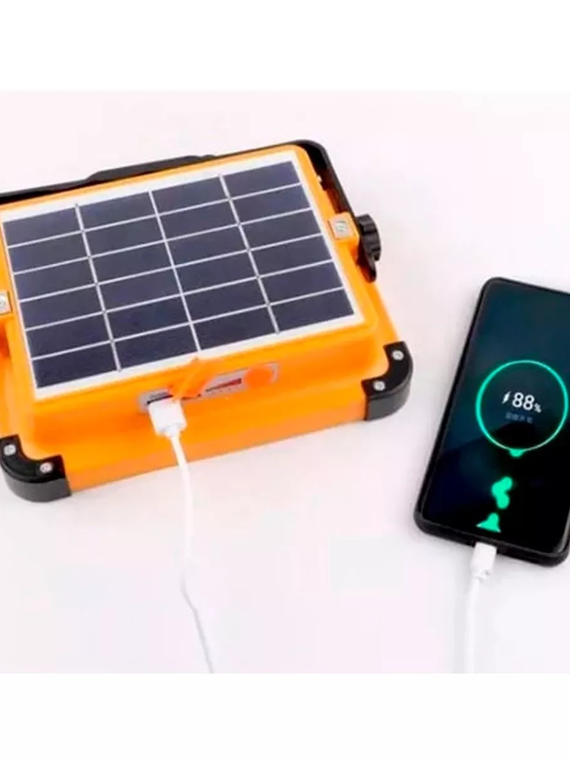 Proyector LED Solar 200W Portátil Recargable Power Bank Luz Fría/Cálida/Flash 3