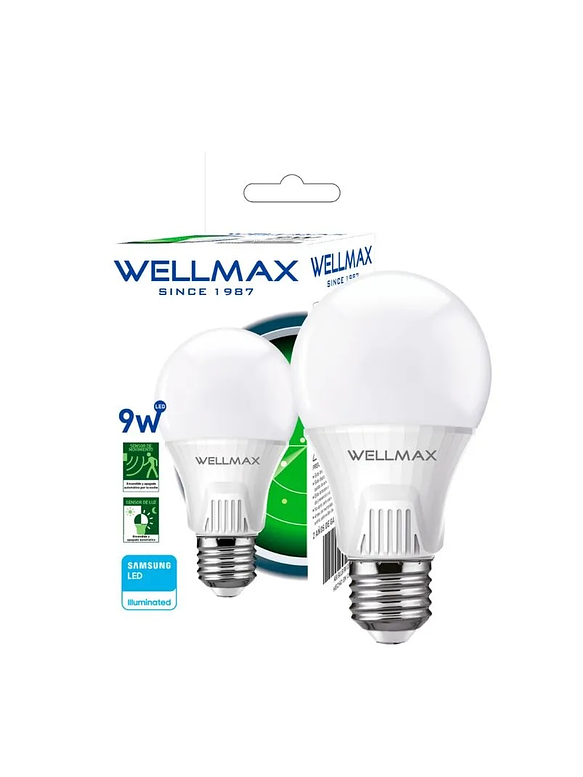 Ampolleta LED 9W 6500K E27 Sensor Movimiento Nocturno 1
