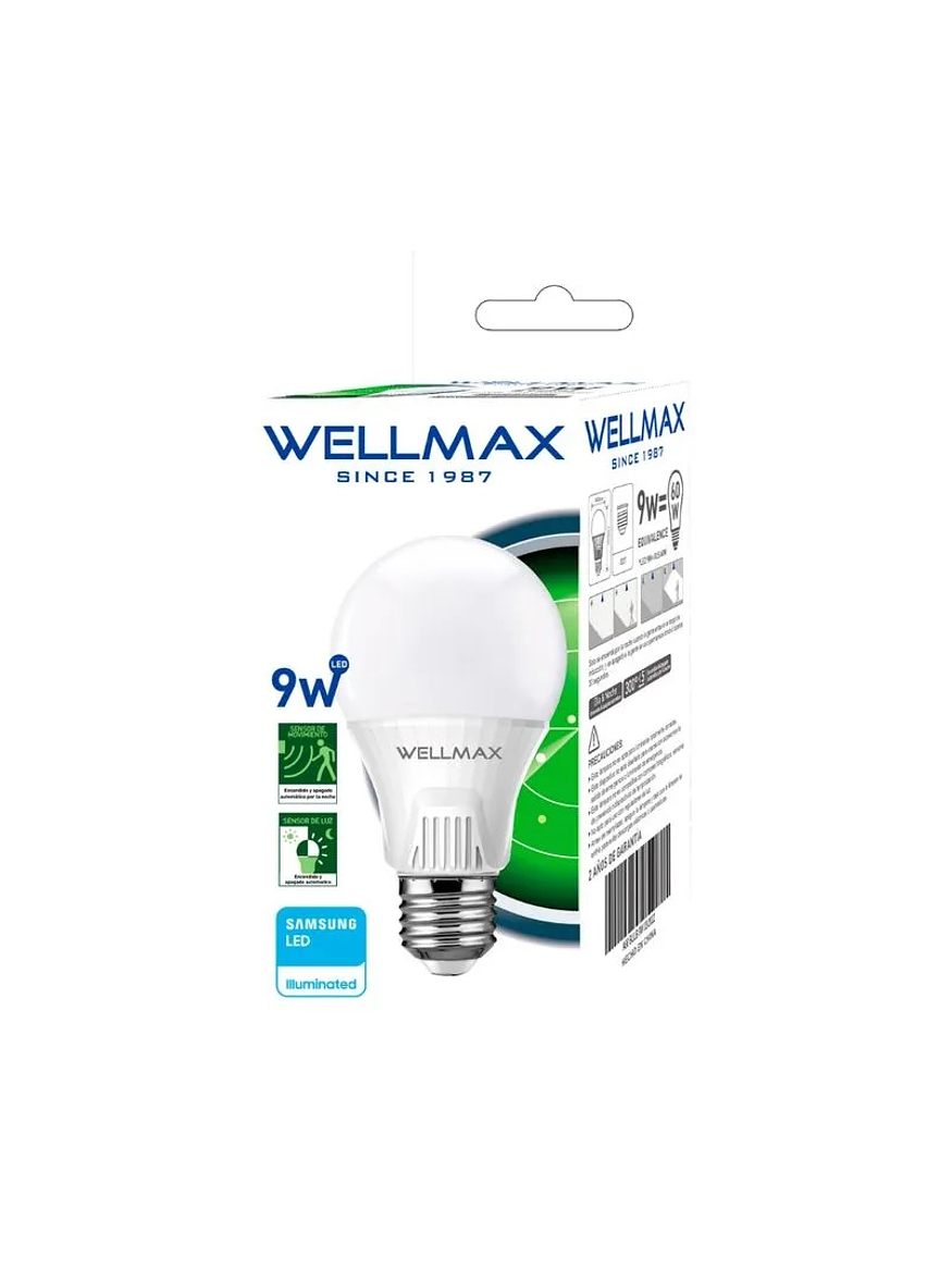 Ampolleta LED 9W 6500K E27 Sensor Movimiento Nocturno 3