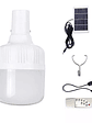 Ampolleta LED Solar 50W 6500K con Panel y Control de Tiempo - Miniatura 1