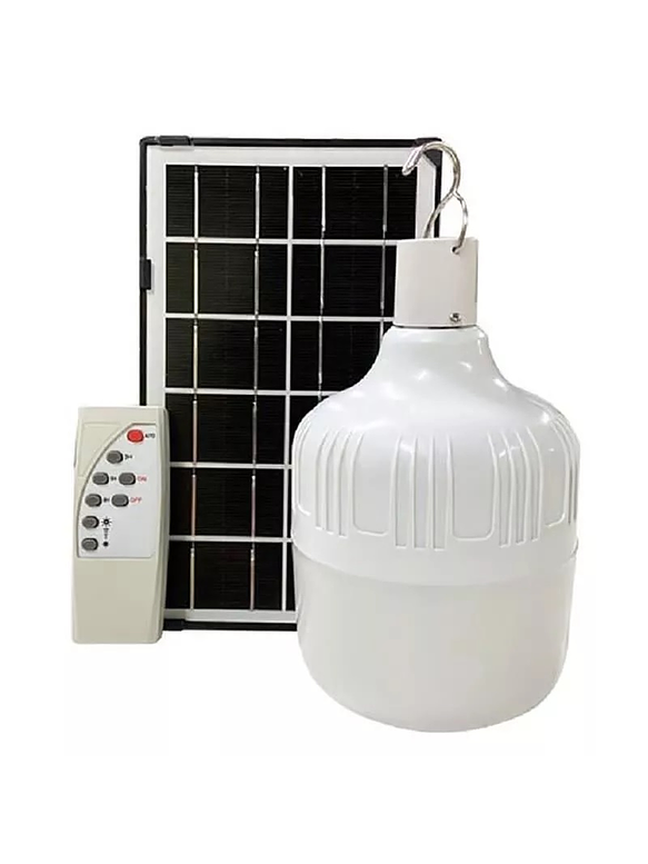 Ampolleta LED Solar 50W 6500K con Panel y Control de Tiempo 3