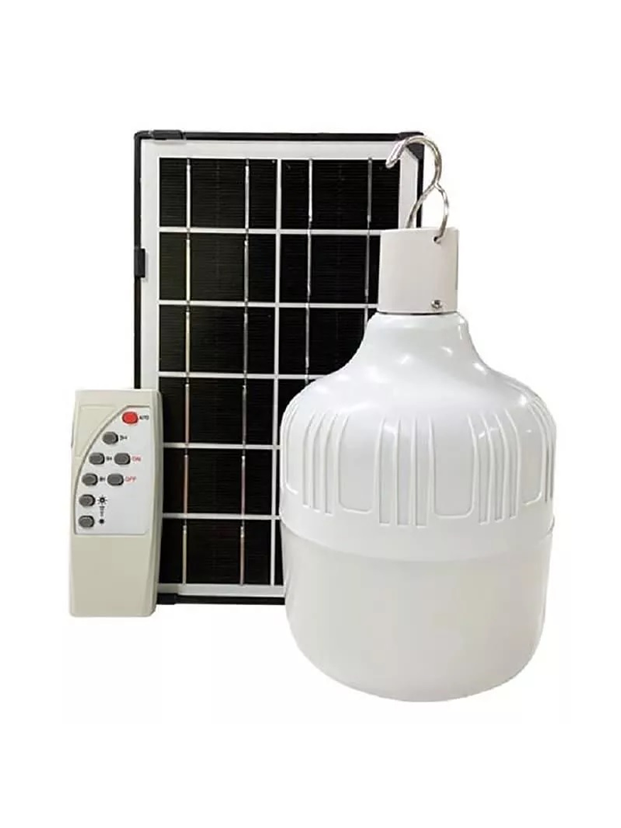 Ampolleta LED Solar 50W 6500K con Panel y Control de Tiempo 3