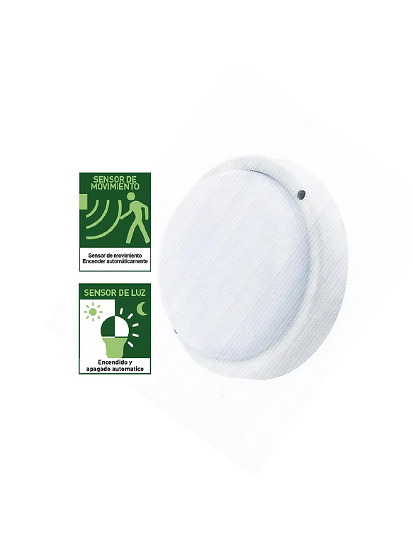 Plafón LED Redondo 12W 6500K Sensor Movimiento Nocturno 1