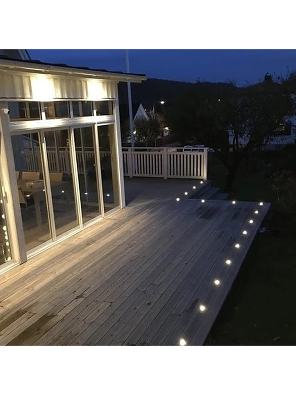 Foco Piso Empotrado LED 1W Luz Cálida IP68 4