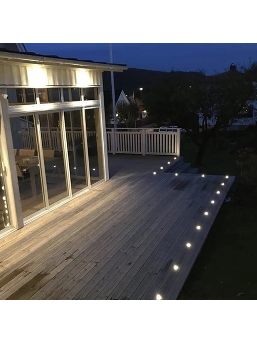 Foco Piso Empotrado LED 1W Luz Cálida IP68 4