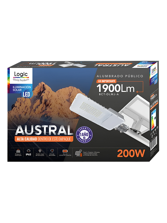 Luminaria Solar Pública LED 200W Exterior Luz Fría IP65 8