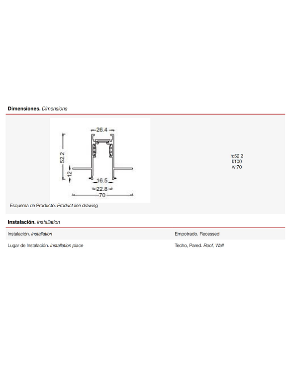 Riel Magnético Embutido Roblan 1 Metro 48V – Negro 3