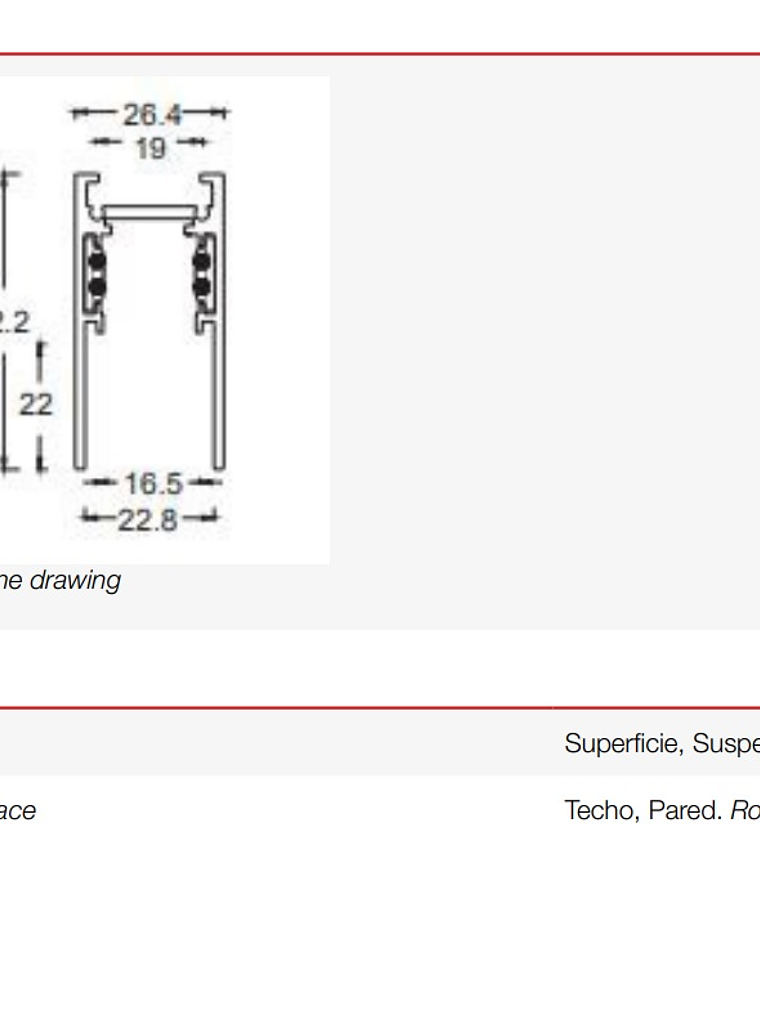 Riel Magnético Sobrepuesto 1 metro negro 48V   2