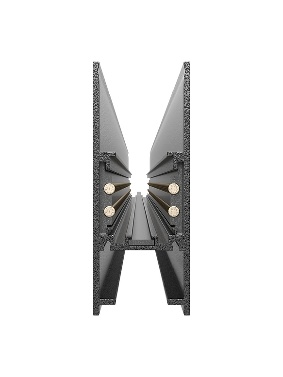 Riel Magnético Sobrepuesto Roblan 2 Metros 48V – Negro 2