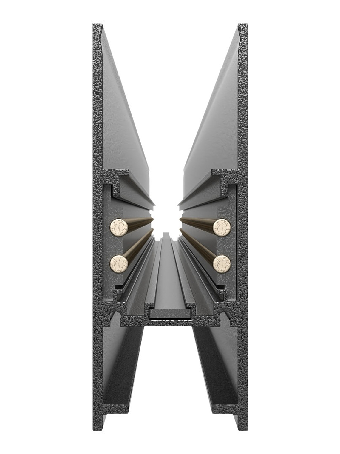 Riel Magnético sobrepuesto 2 metros negro 48V  1