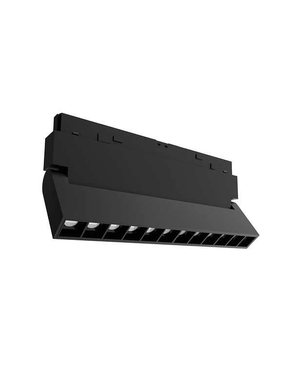 Foco Magnético Basculante LED 12W 3000K negro 48V 1