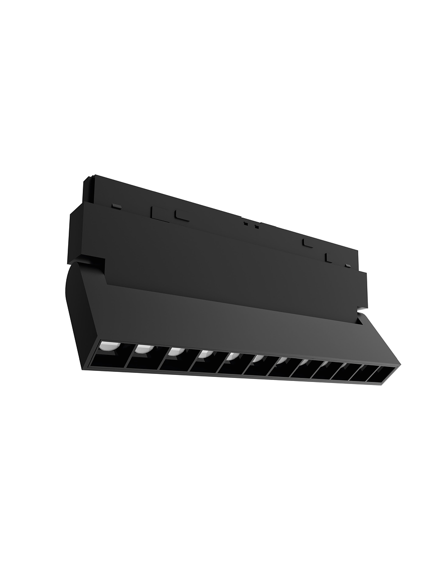 Foco Magnético Basculante LED 12W 3000K negro 48V 1