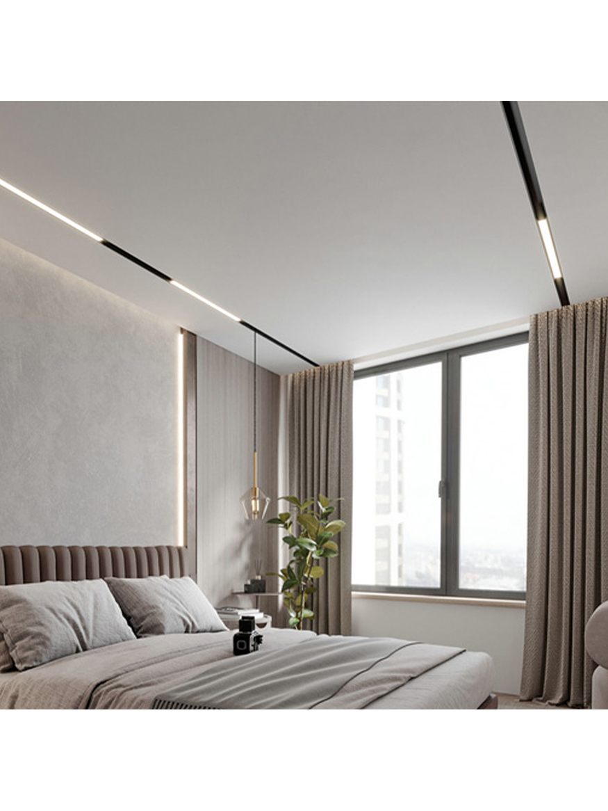 Foco Magnético LED Lineal 20W 4000K negro 48v 5