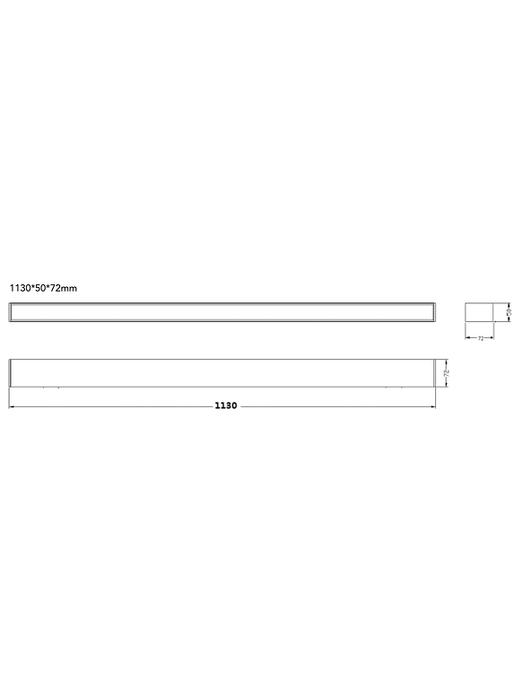 Luminaria Lineal LED VSET Difusor Prismático 27W CCT Blanco Regulable 3