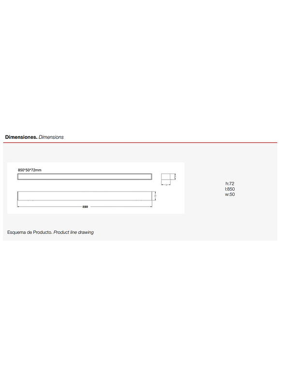 Luminaria Lineal LED VSET Difusor Prismático 23W CCT Negro Regulable 3