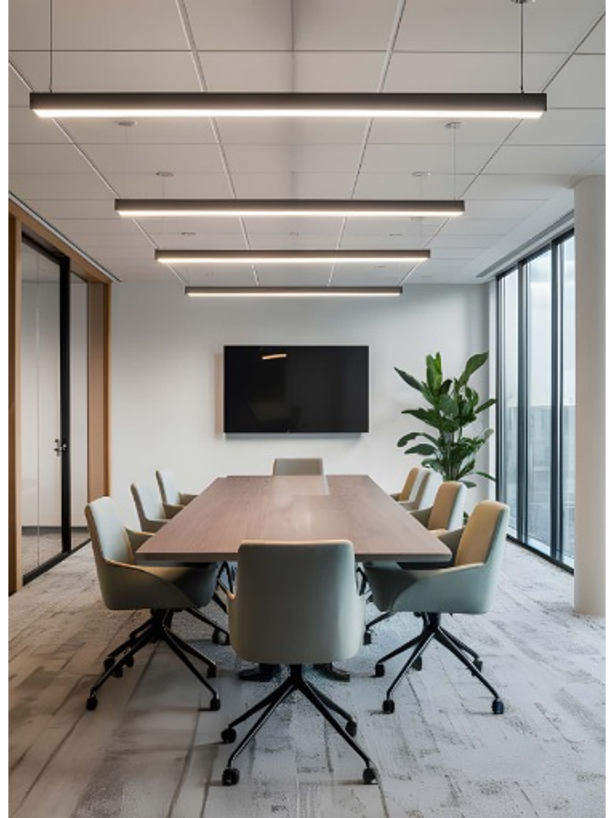 Luminaria Lineal LED VSET Difusor Prismático 23W CCT Negro Regulable 4