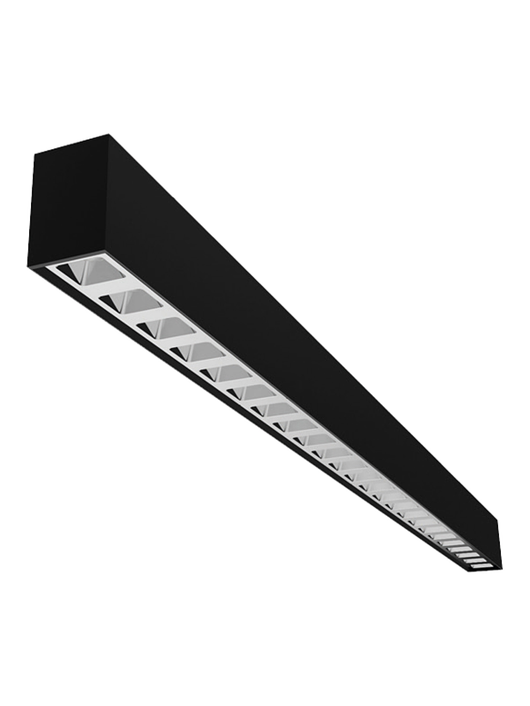 Luminaria Lineal LED VSET Reflector UGR<19 23W CCT Carcasa Negra Regulable 1