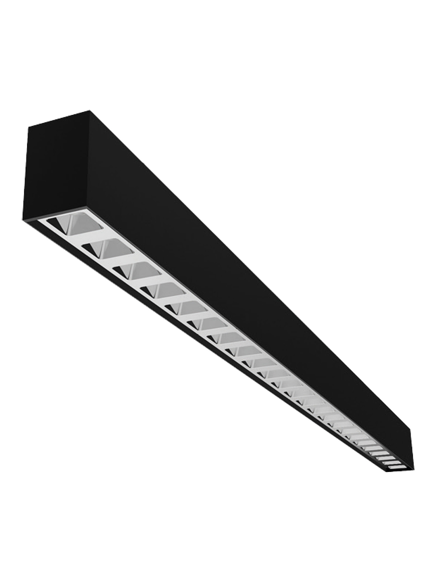 Luminaria Lineal LED VSET Reflector UGR<19 23W CCT Carcasa Negra Regulable 1