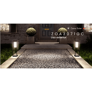 Bollard ALBA Solar LED 2,2W 3000K IP54 - Gris Oscuro