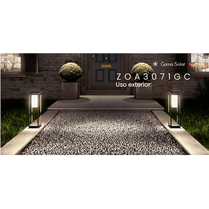 Bollard ALBA Solar LED 2,2W 3000K IP54 - Gris Oscuro