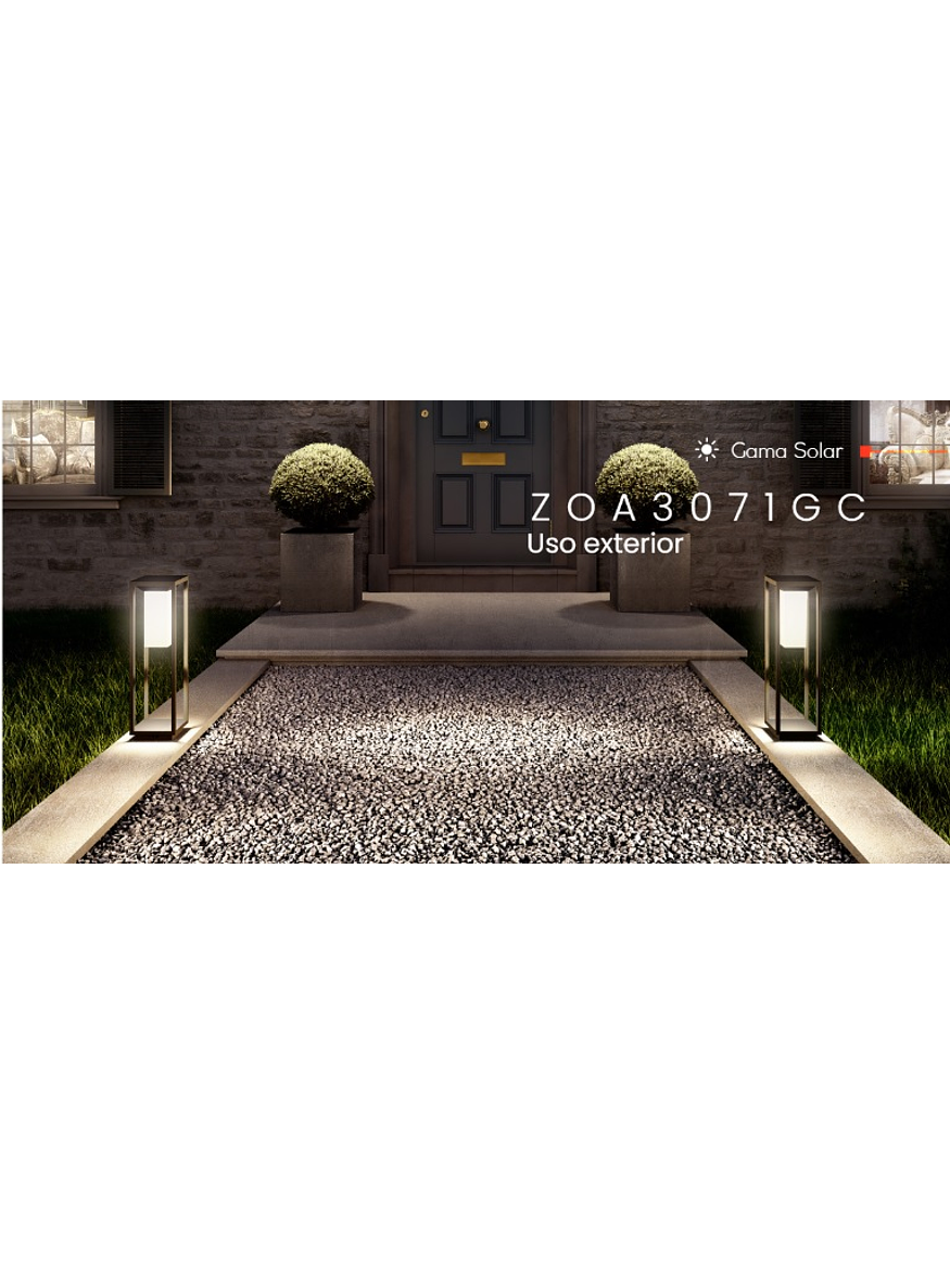 Bollard ALBA Solar LED 2,2W 3000K IP54 - Gris Oscuro 2