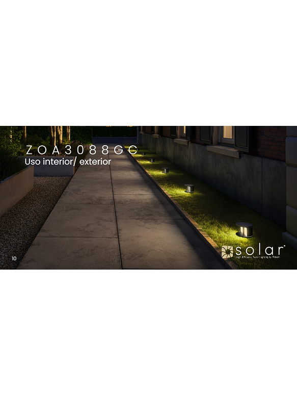 Bollard Solar LED Roblan Navi 3W Luz Cálida IP54 – Gris Oscuro 3