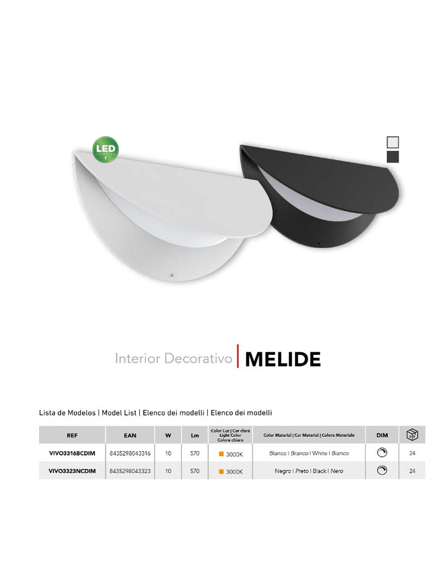 Aplique LED Roblan Melide 10W 3000K Dimmable  Blanco  3