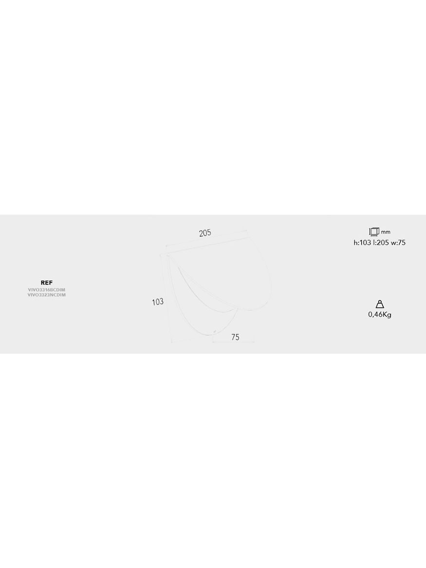 Aplique LED Roblan Melide 10W 3000K Dimmable  Blanco  4