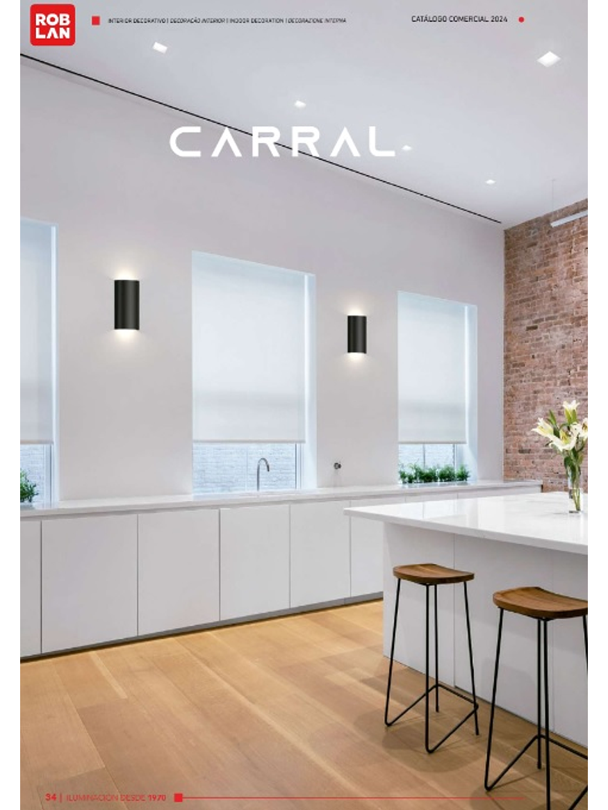 Aplique LED Roblan Carral 8W 3000K IP20 Dimerizable Negro 2