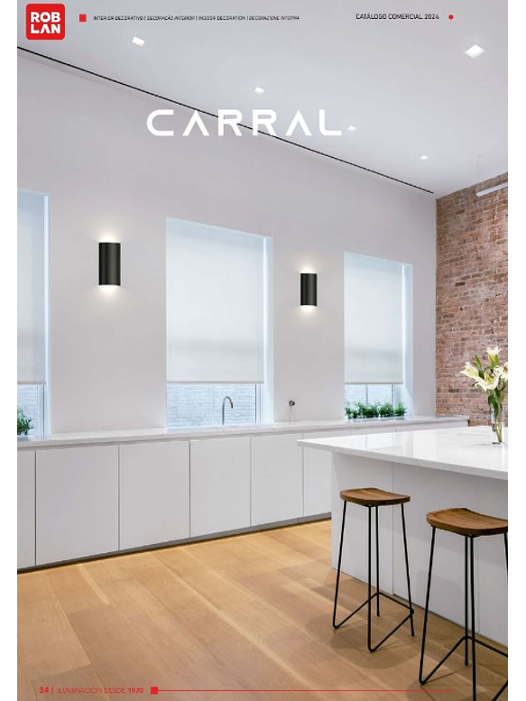 Aplique LED Roblan Carral 8W Luz Cálida Dimerizable Blanco 2